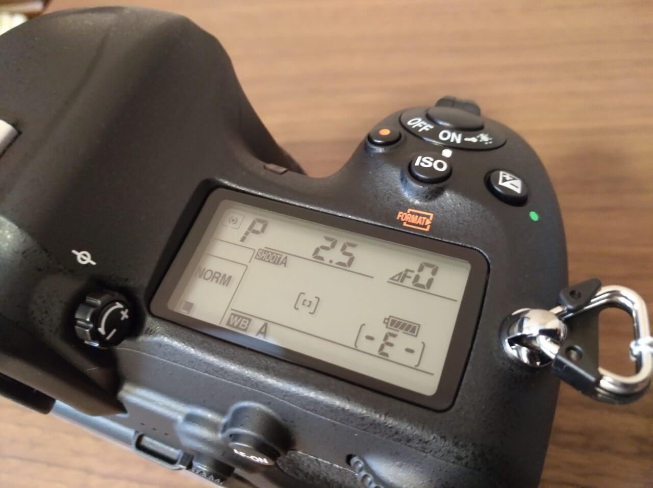 Nikon D500 表示パネル
