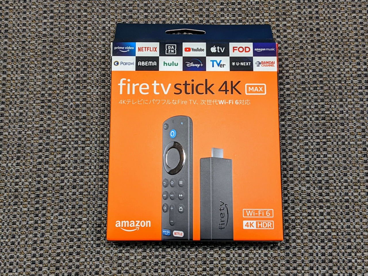 Fire TV Stick 4K Maxのパッケージ
